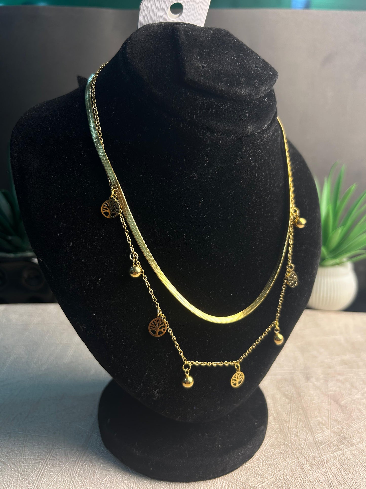 Elegant Dual Chain Necklace