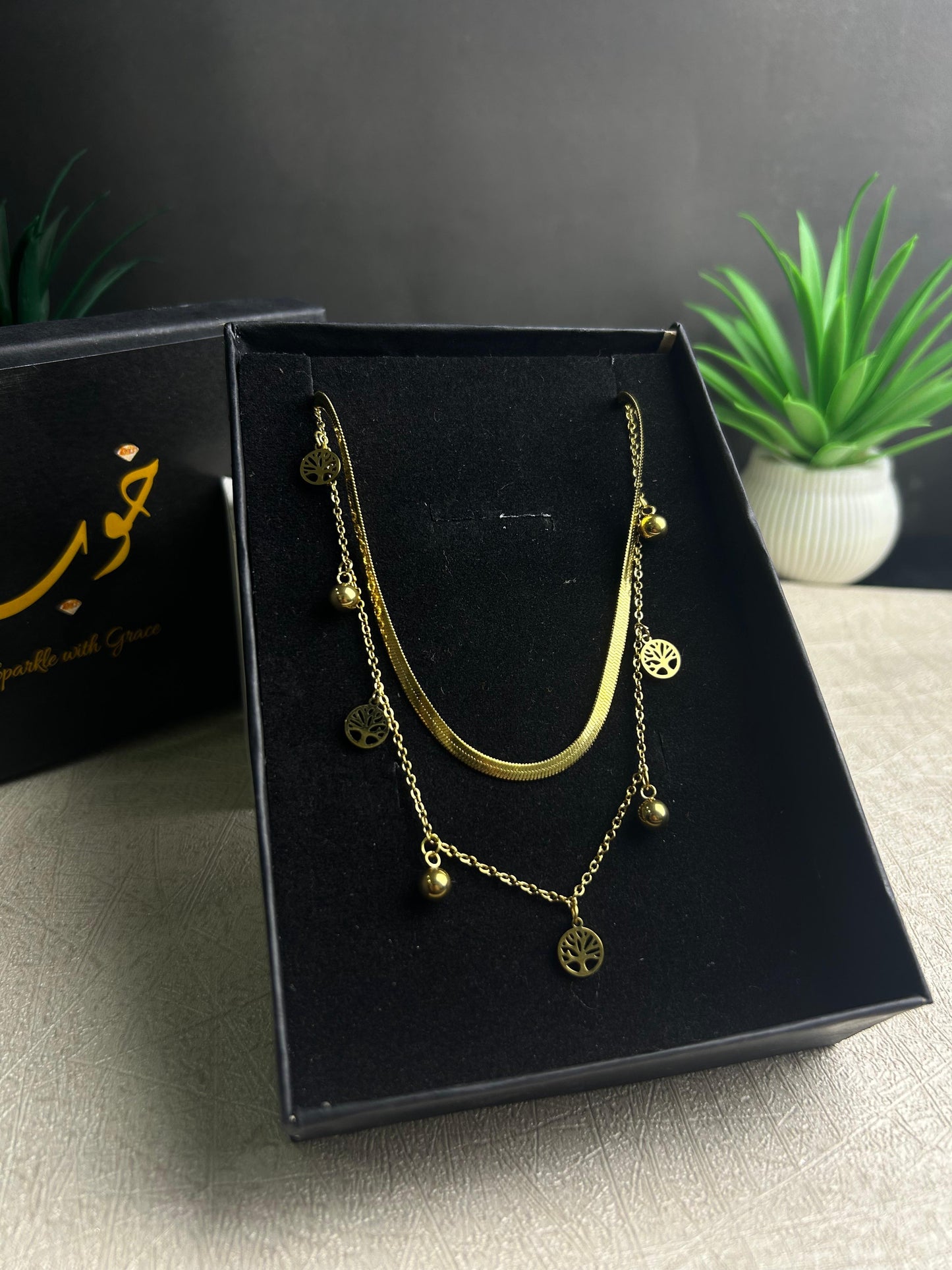 Elegant Dual Chain Necklace