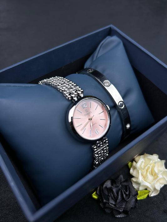 TIMAS Watch and Cartier-Silver Set