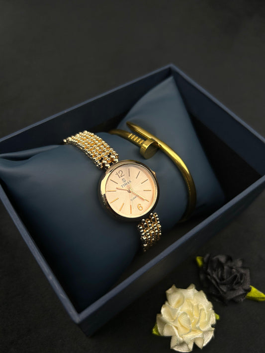 TIMAS Watch and Nail Cartier Bracelet