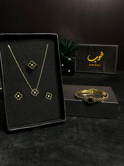 Four-Leaf Clover Jewelry Set