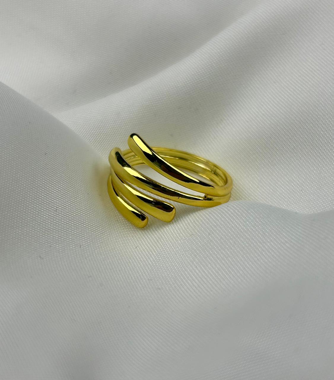 Four Layer Spiral Ring