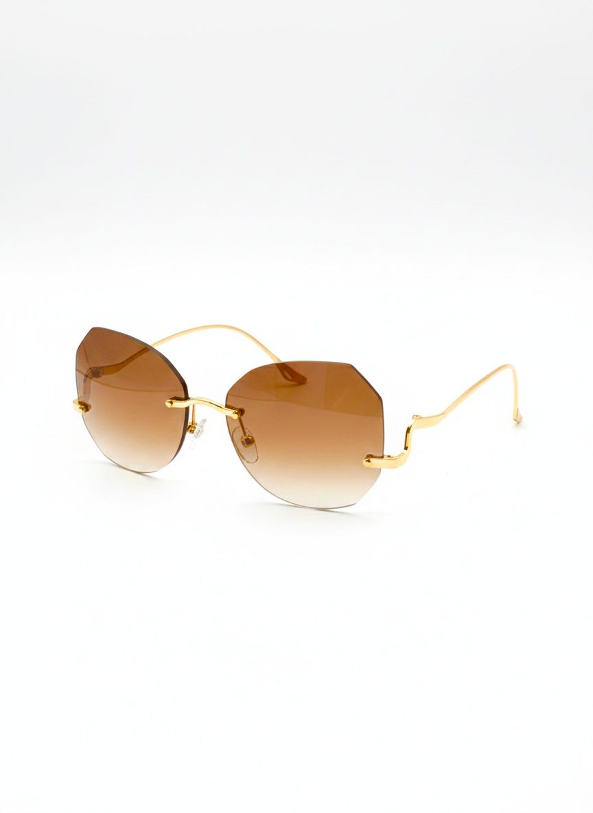 Golden Dusk Rimless Shades