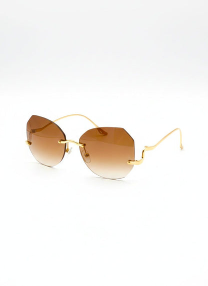 Golden Dusk Rimless Shades