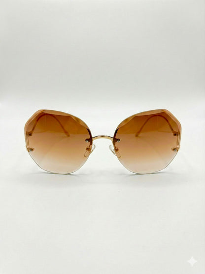 Golden Dusk Rimless Shades