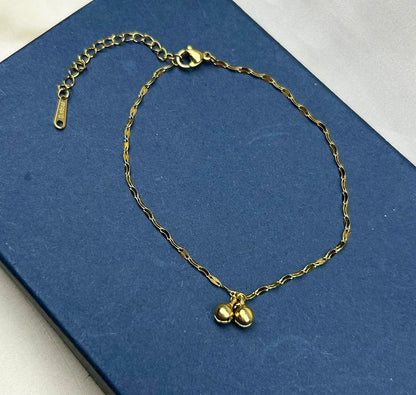Golden Grace Charm Anklet