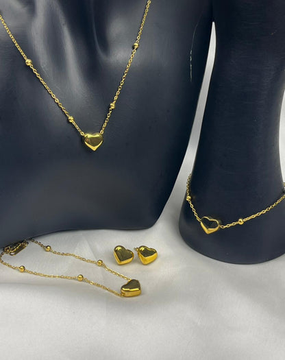 Golden Heart Charm Complete Set