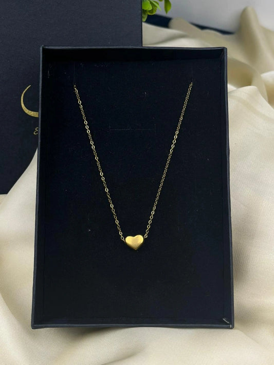 Golden Charm Heart Necklace