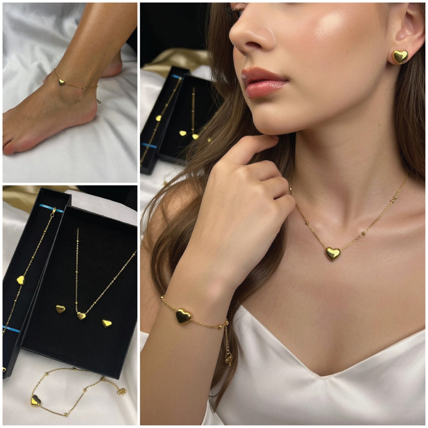 Golden Heart Charm Complete Set