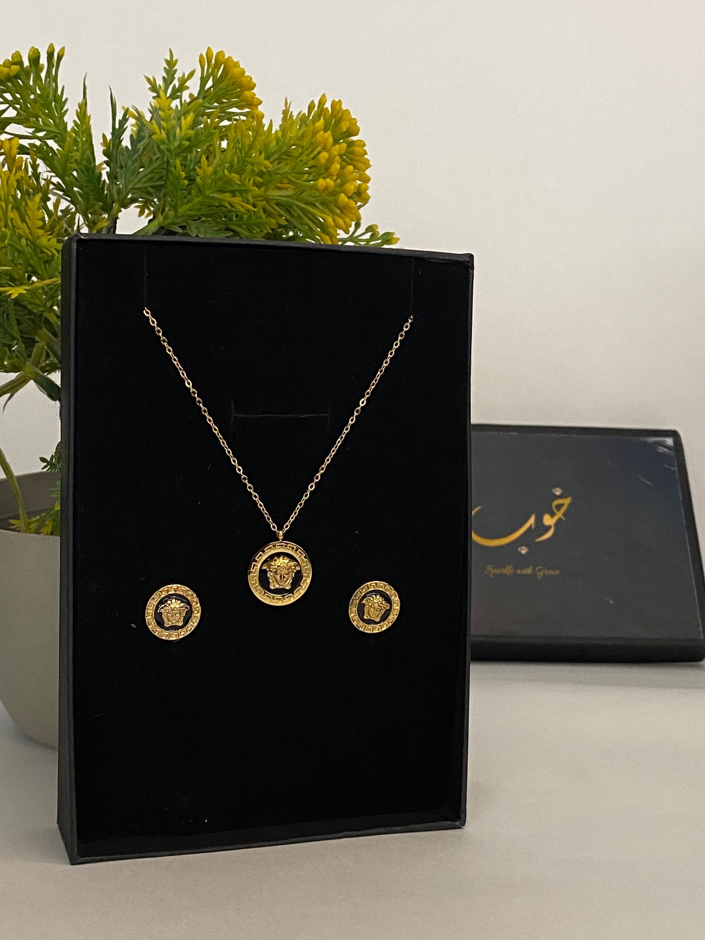 Versace Pendant & Studs Set