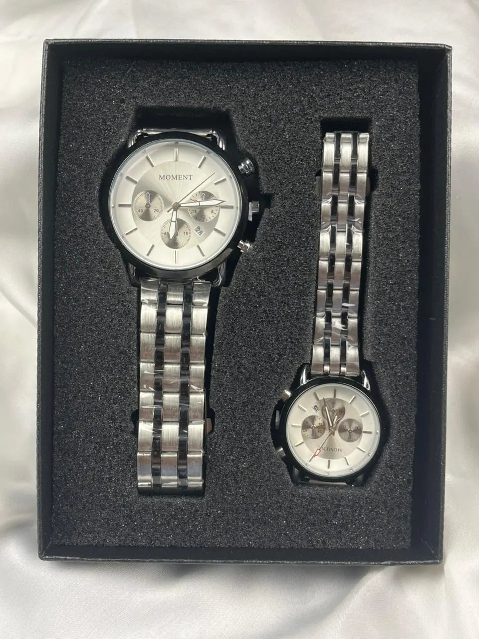 KHUUB X MOMENT Silver Couple Watch
