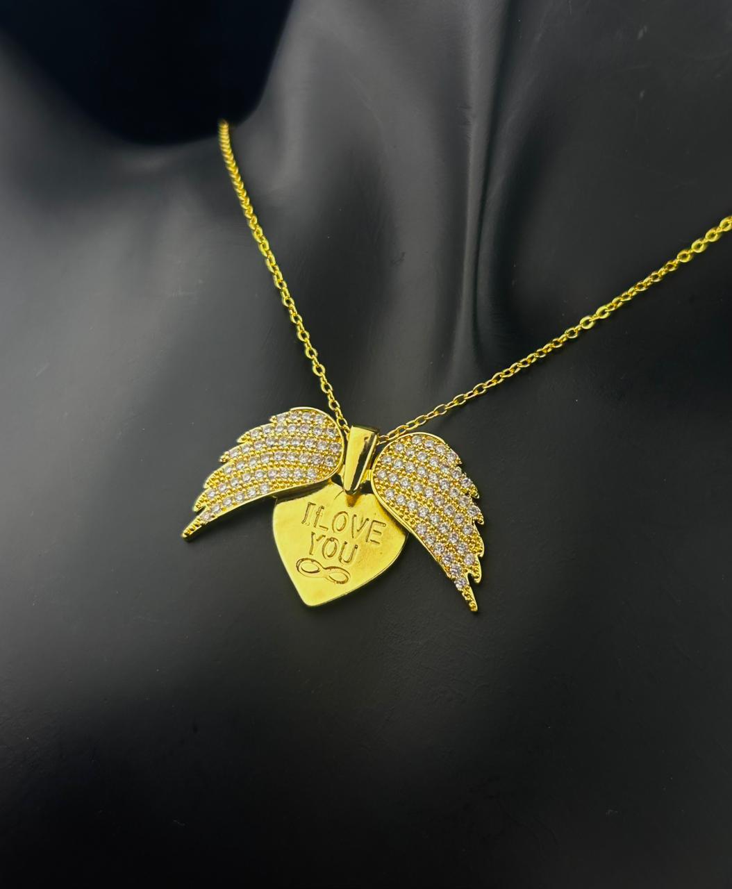 Love Wings Heart Necklace
