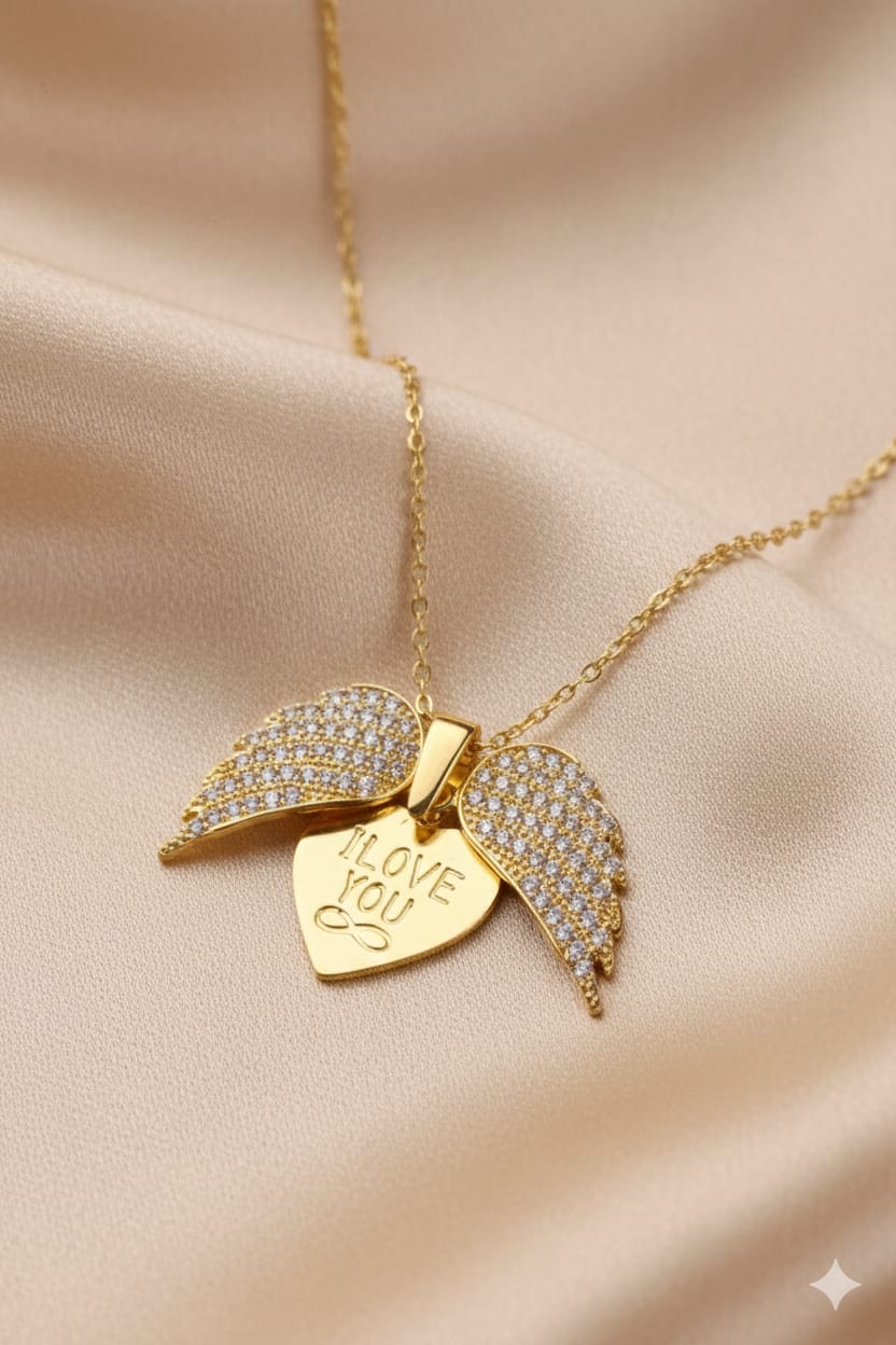 Love Wings Heart Necklace