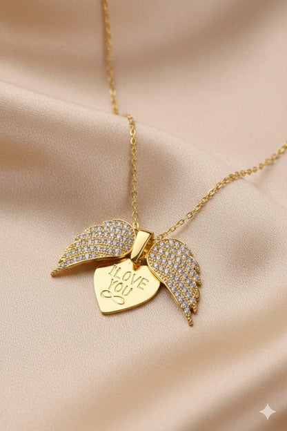 Love Wings Heart Necklace