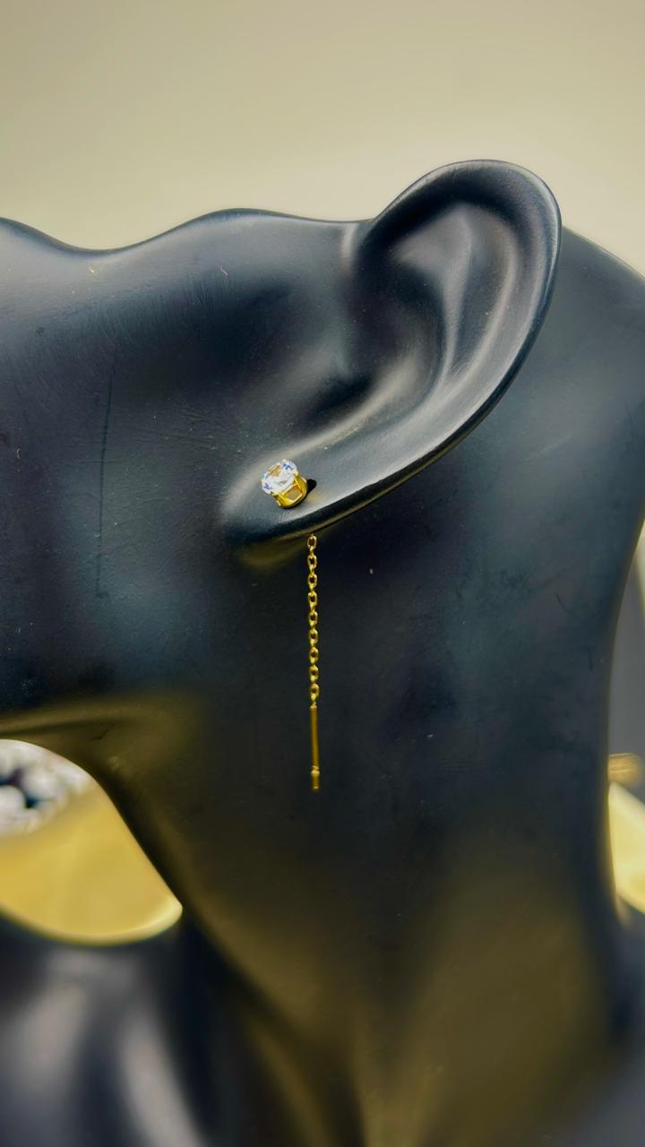 Minimalist Crystal Drop Earrings