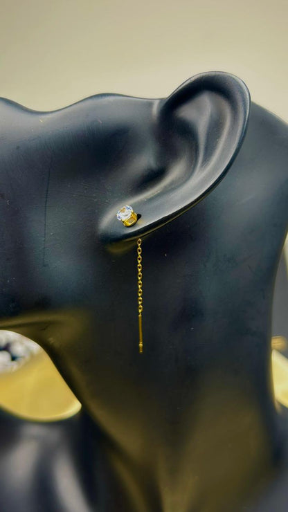 Minimalist Crystal Drop Earrings