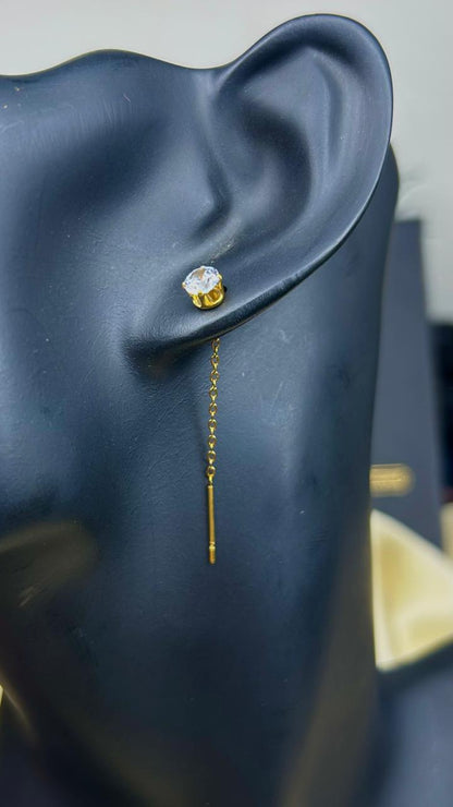 Minimalist Crystal Drop Earrings