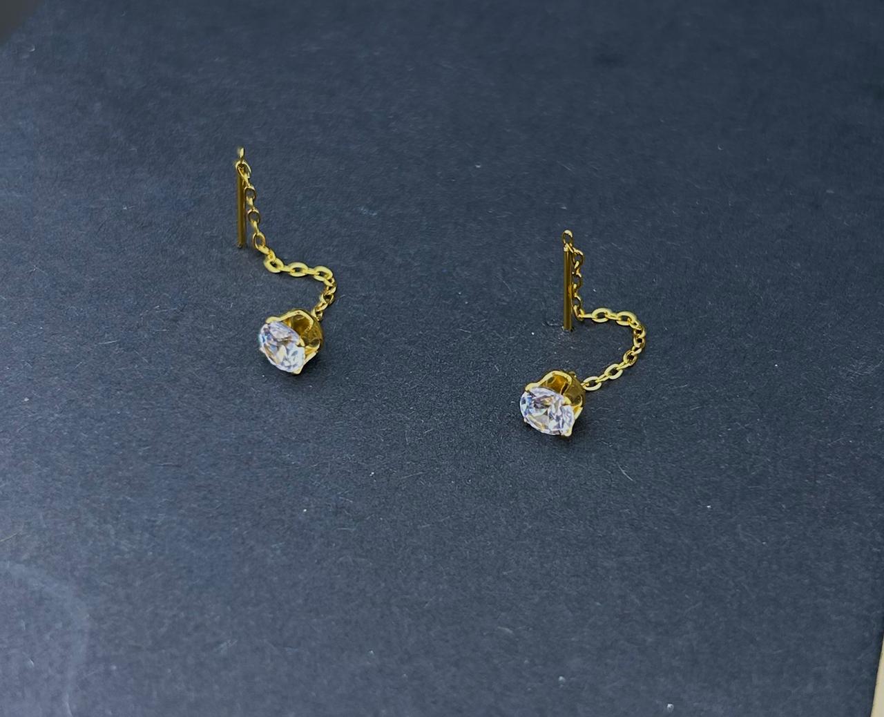 Minimalist Crystal Drop Earrings