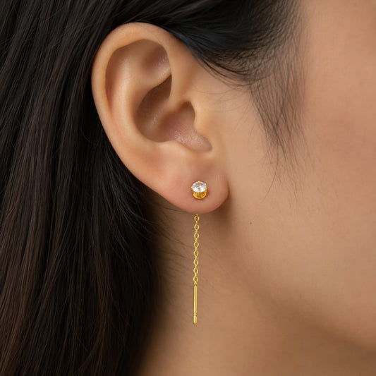 Minimalist Crystal Drop Earrings