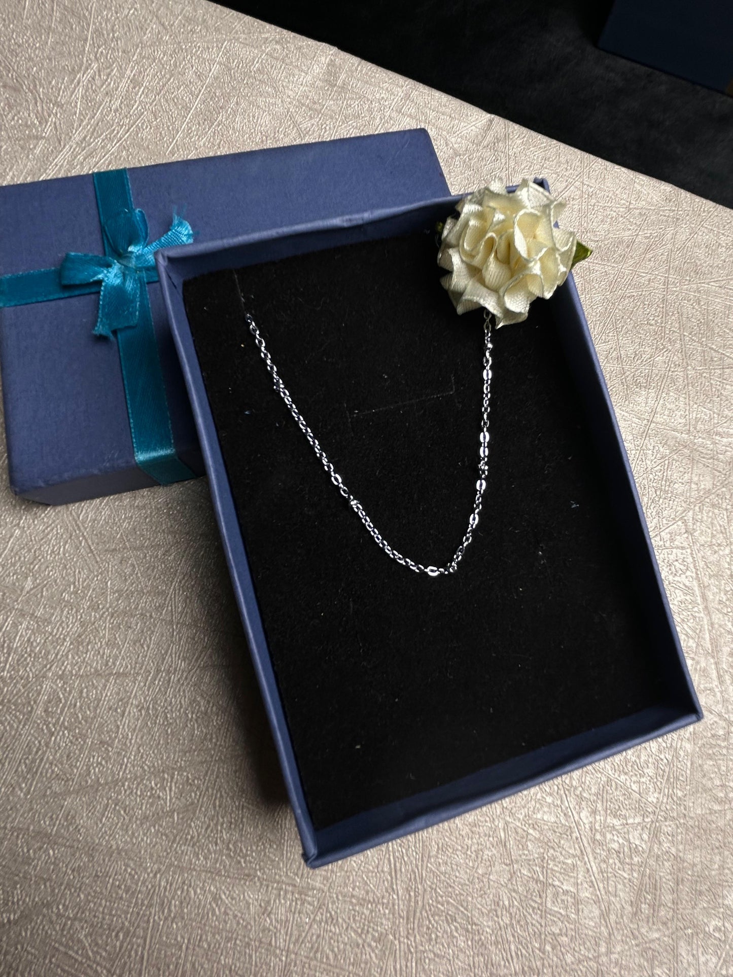Modern Minimal Beaded Silver Chain