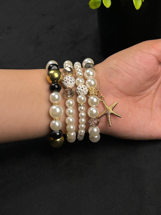 Pearl Charm Stretchy Bands
