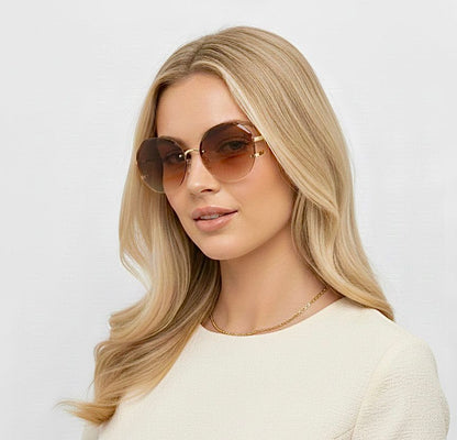 Golden Dusk Rimless Shades