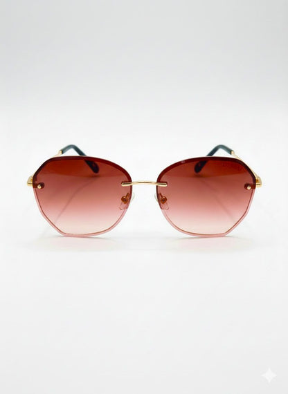 Rimless Pink Gradient Shades