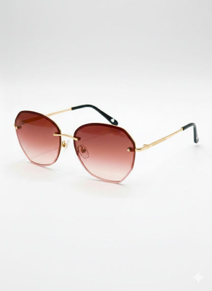 Rimless Pink Gradient Shades