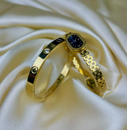 Set of Cart-ier and watch style handcuff