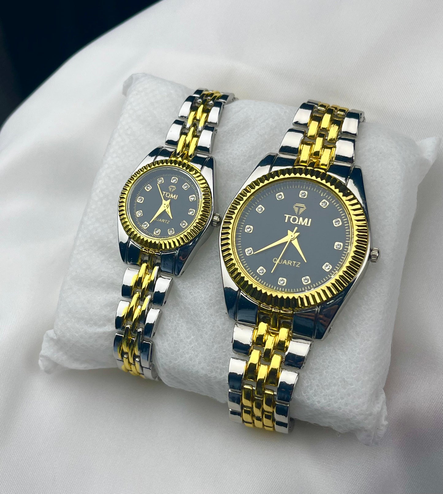 Signature Black Dial Couple Watch