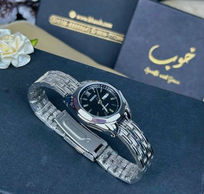 Signature DUNIO Silver Crystal Watch