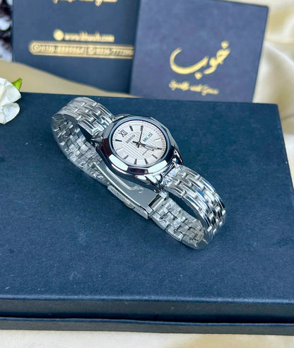 Signature DUNIO Silver Crystal Watch