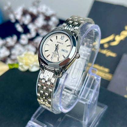 Signature DUNIO Silver Crystal Watch
