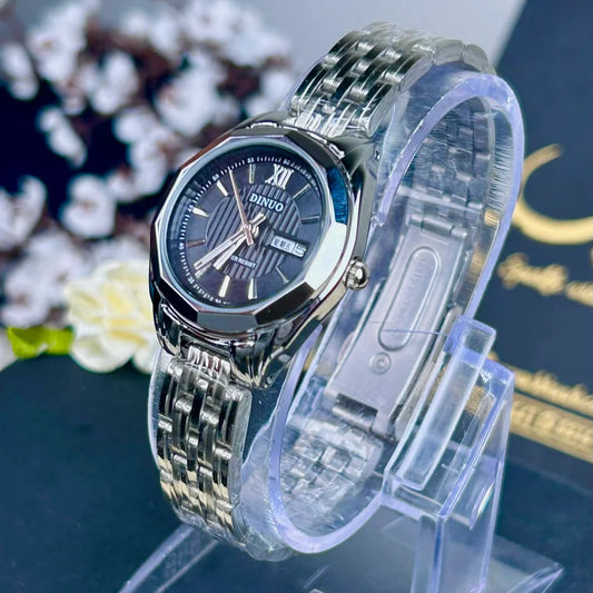 Signature DUNIO Silver Crystal Watch