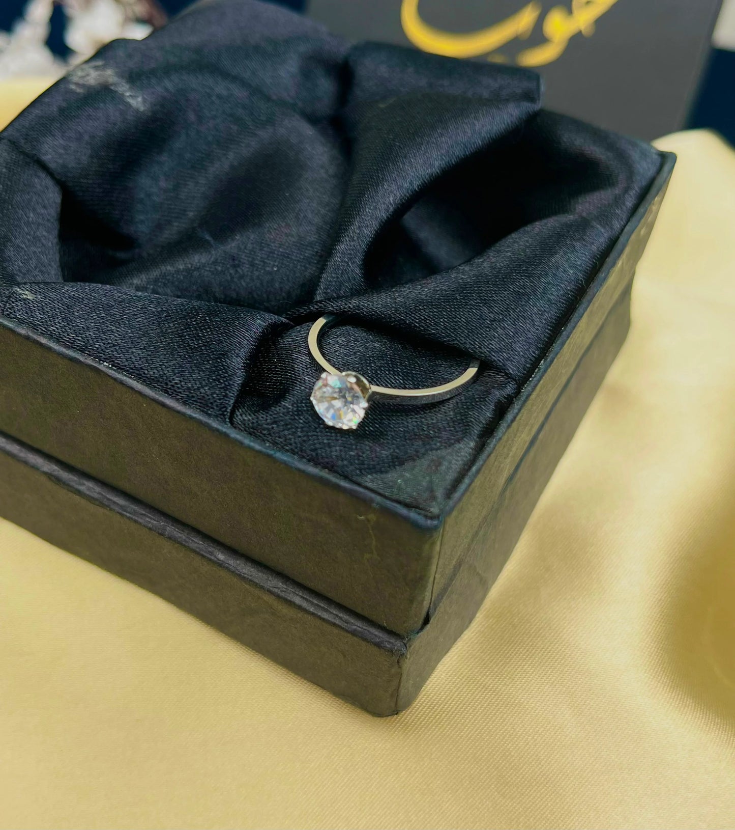 Silver Glow Crystal Ring