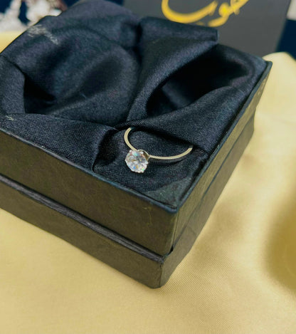 Silver Glow Crystal Ring