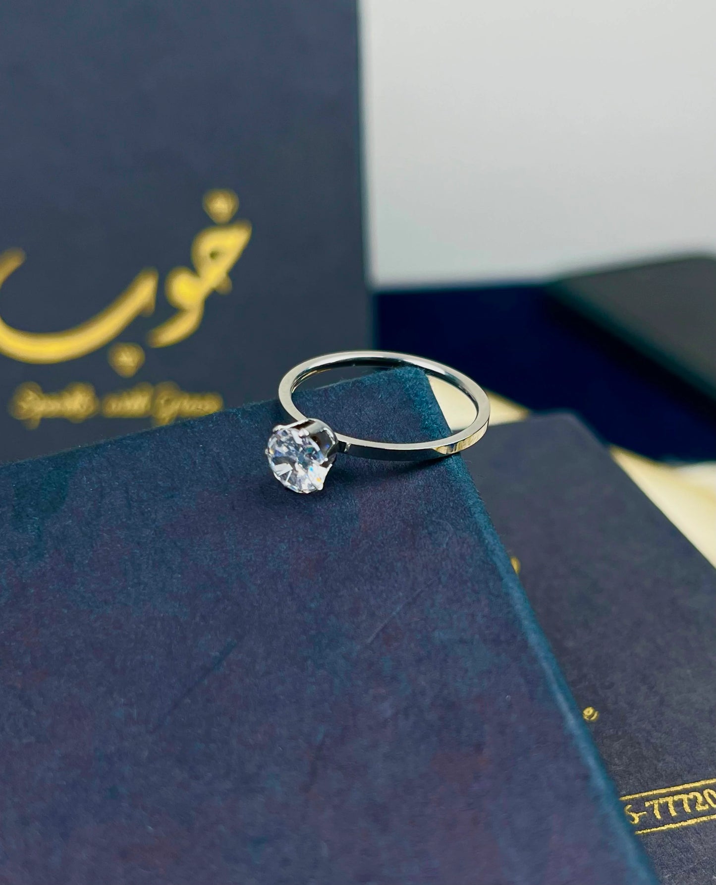 Silver Glow Crystal Ring