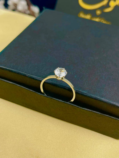 Silver Glow Crystal Ring
