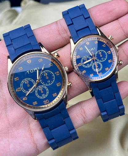 Sleek Noir Edition Couple Watch