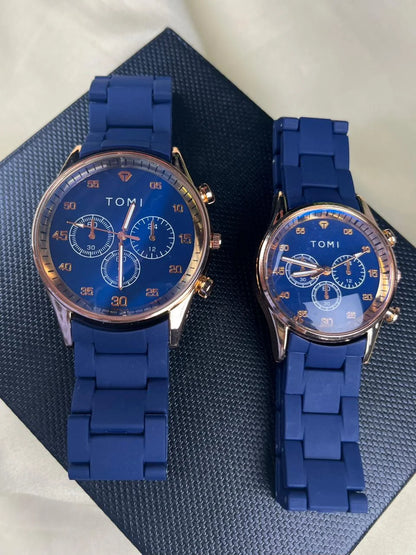 Sleek Noir Edition Couple Watch