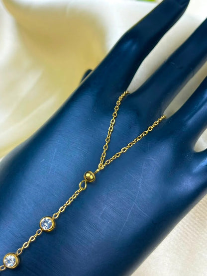 Sparkling Crystal Hand Bracelet