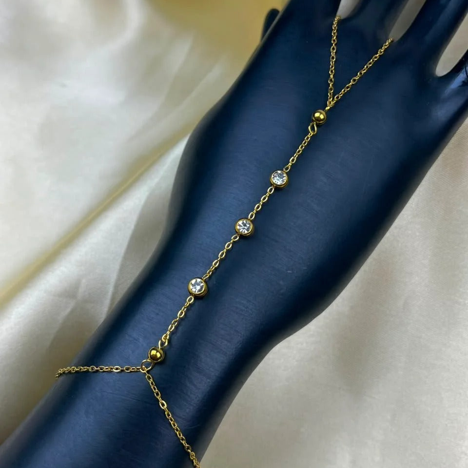 Sparkling Crystal Hand Bracelet