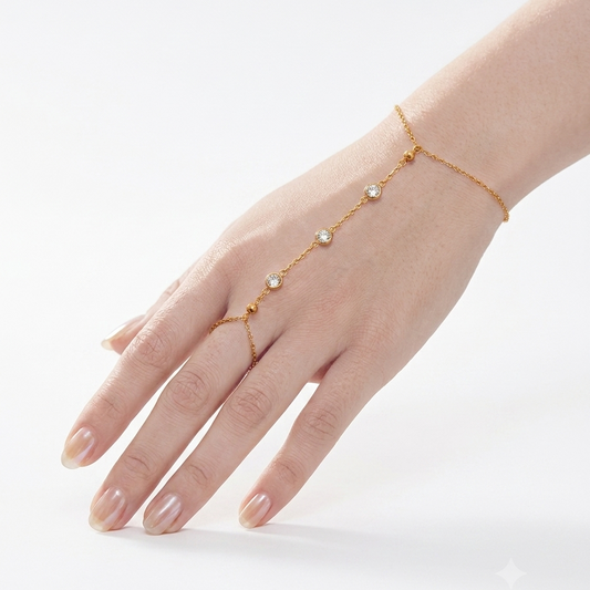 Sparkling Crystal Hand Bracelet
