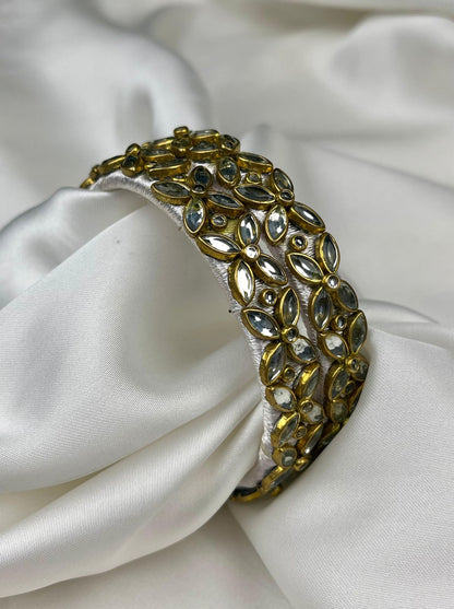Sunehri Kundan Hand-made Bangles