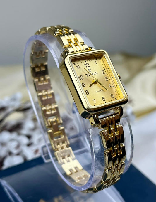 TIMAS Bracelet Strap Watch-Golden