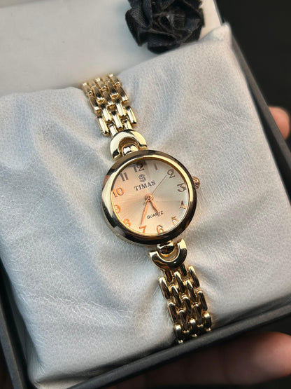 TIMAS Quartz Women Watch- Rose Gold