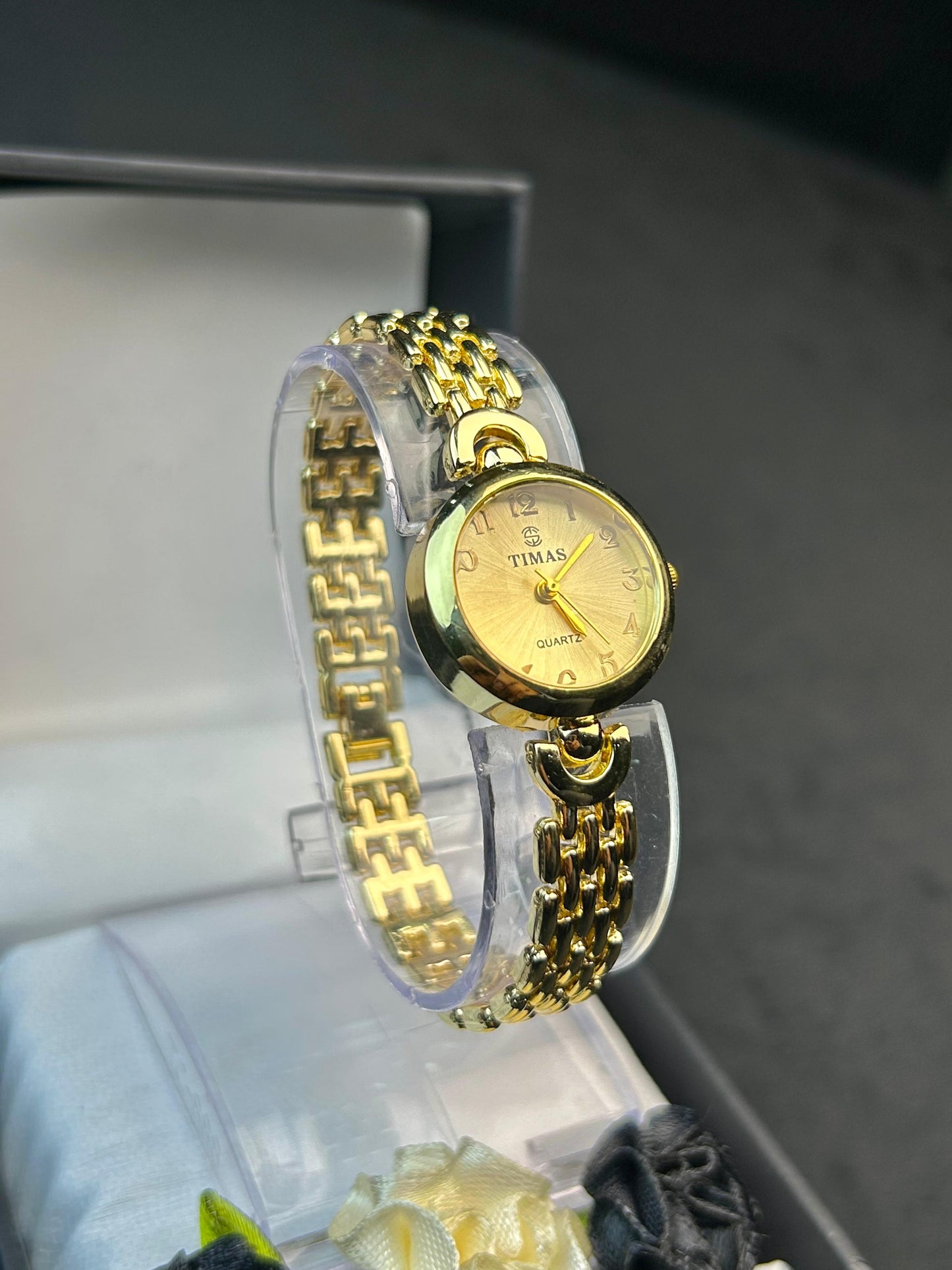 TIMAS Quartz Women Watch- Golden