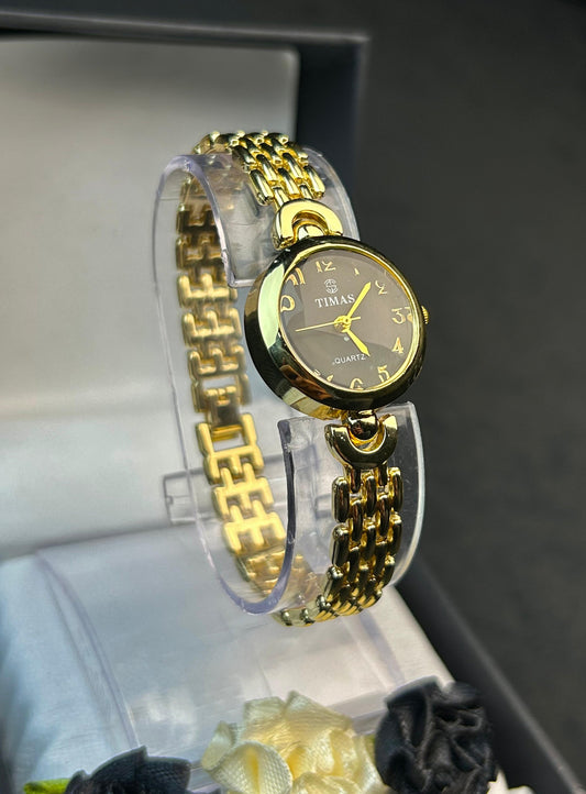 TIMAS Quartz Women Watch- Golden