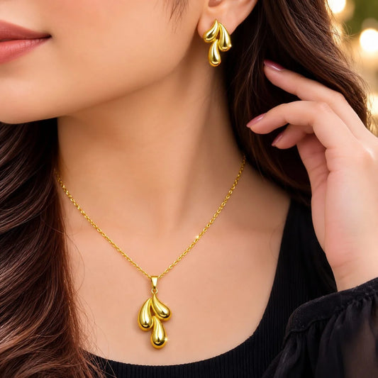 Teardrop Cluster Jewelery Set