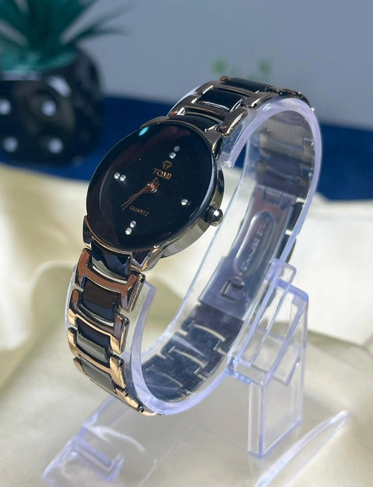 Tomi Female Watch Gold with Black